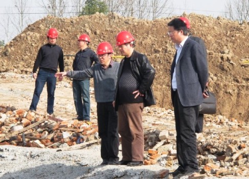 武漢市城管局領導到武漢項目檢查工作